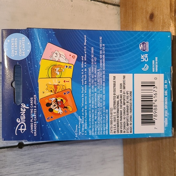 Disney jumbo playing cards 54 cards NIB - Picture 2 of 4